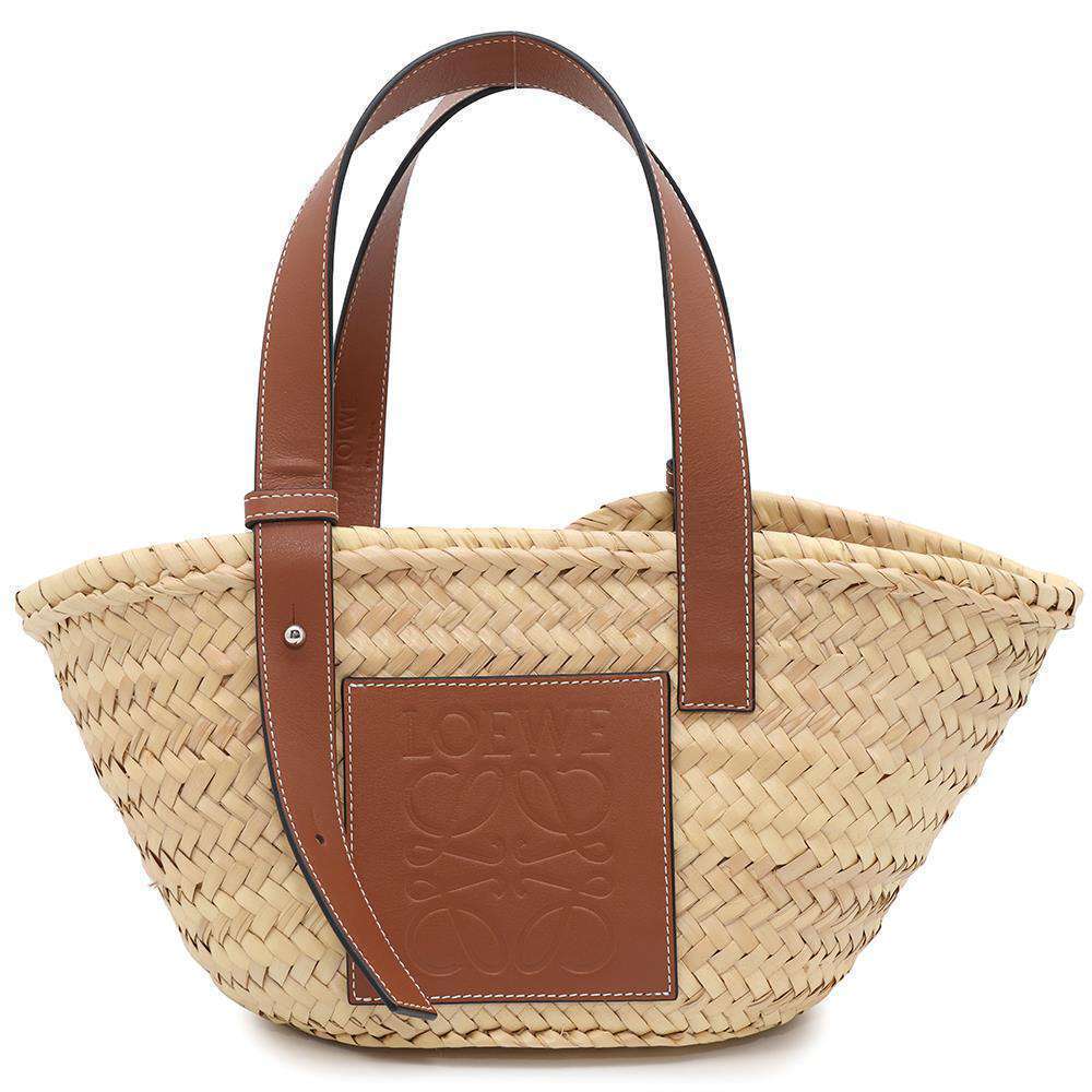 Loewe handbag basket bag raffia calf leather